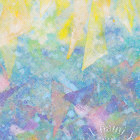 海南百合香の日本画作品「煌降る海」