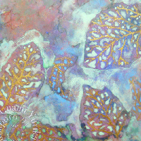 海南百合香の日本画作品「深淵の森」