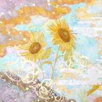 海南百合香の日本画作品「時、積もる」