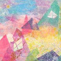 海南百合香の日本画作品「Protect Strictly,but It's Fagile」