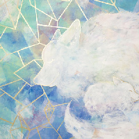 海南百合香の日本画作品「慈愛」