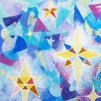 海南百合香の日本画作品「Twinkling Rain」