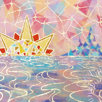 海南百合香の日本画作品「Unwavering」