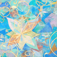 海南百合香の日本画作品「Bloom#01」