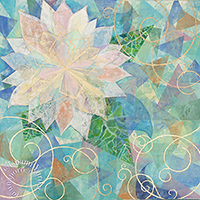 海南百合香の日本画作品「Bloom03」